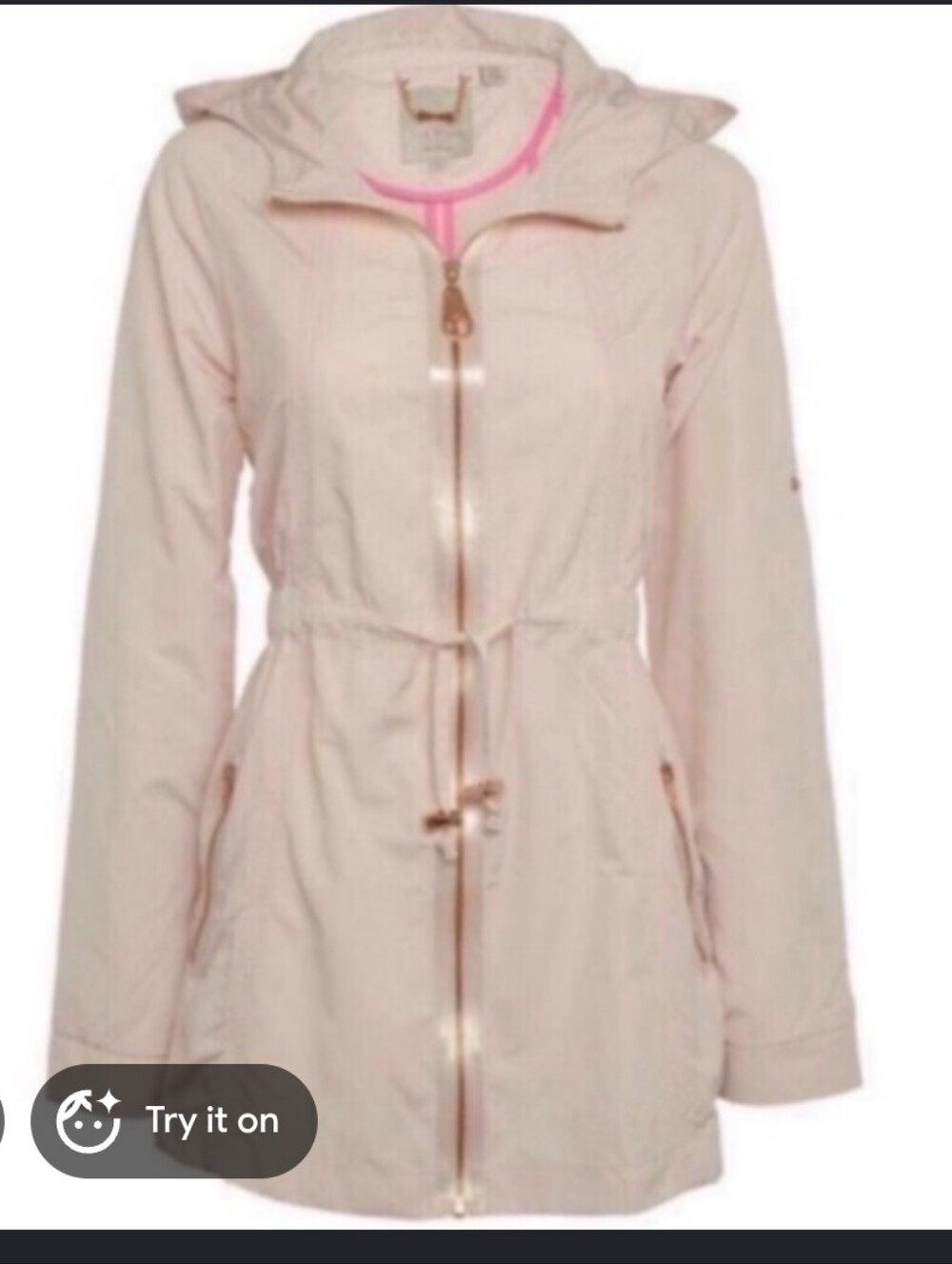 Ted Baker Light Pink Hooded Anorak Jacket - Women 0